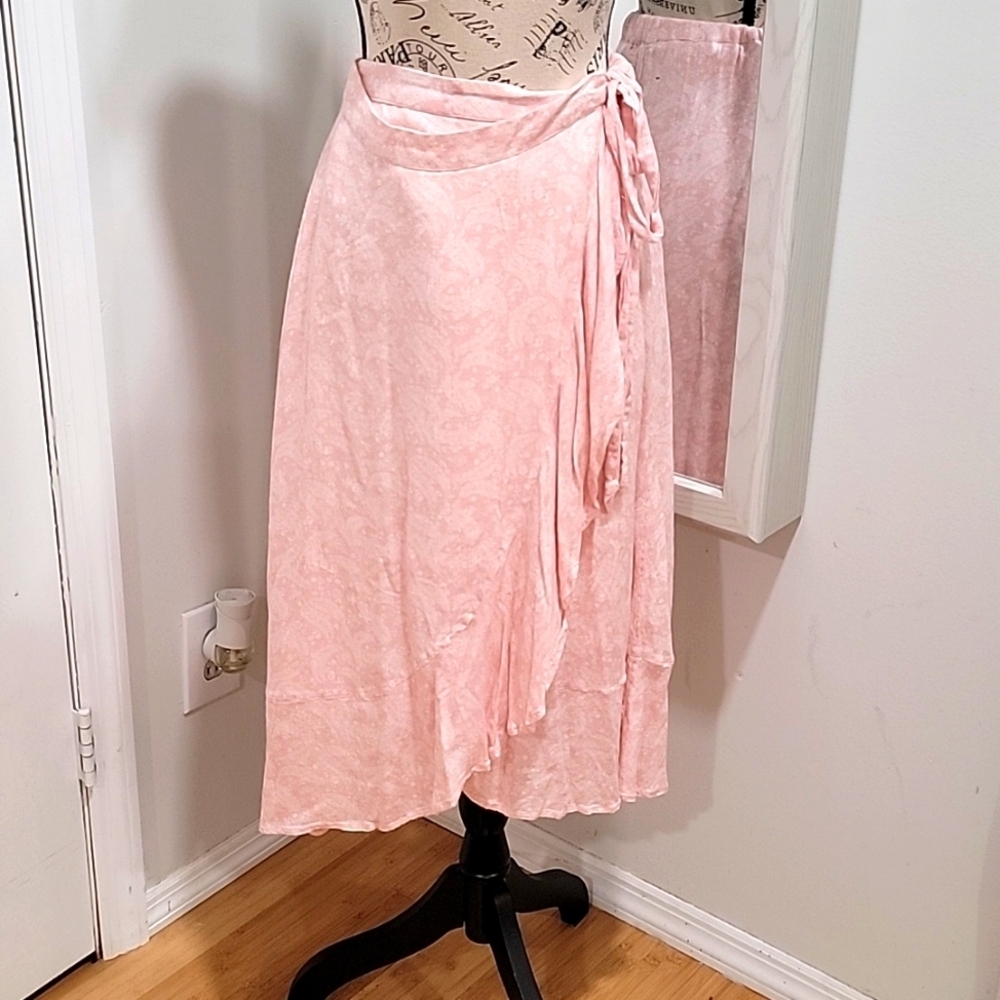 Lucky Brand Petite Small Pink Skirt O9